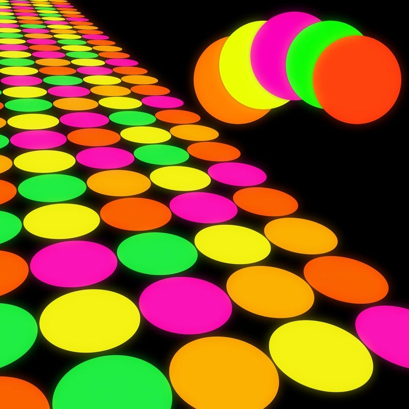 DIMROM 25 Sheets Neon Paper - Construction Colored Wrapper Shining Cardstock Sheets - UV Reactive Luminous Party Decorations Glow in the Dark Card Cardstock Colored Tissue Paper - Image 1